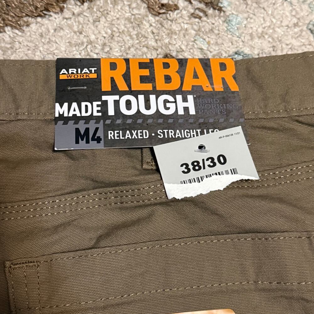 NWT Ariat M4 Rebar Relaxed Straight Carpenter Work Pants Size 38x30 - Picture 5 of 6